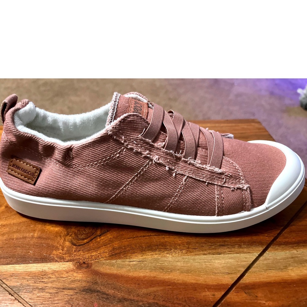 JENN ARDOR Women Pink Canvas Slip On Sneakers Super Comfy Foam Size 6.5 NWOT